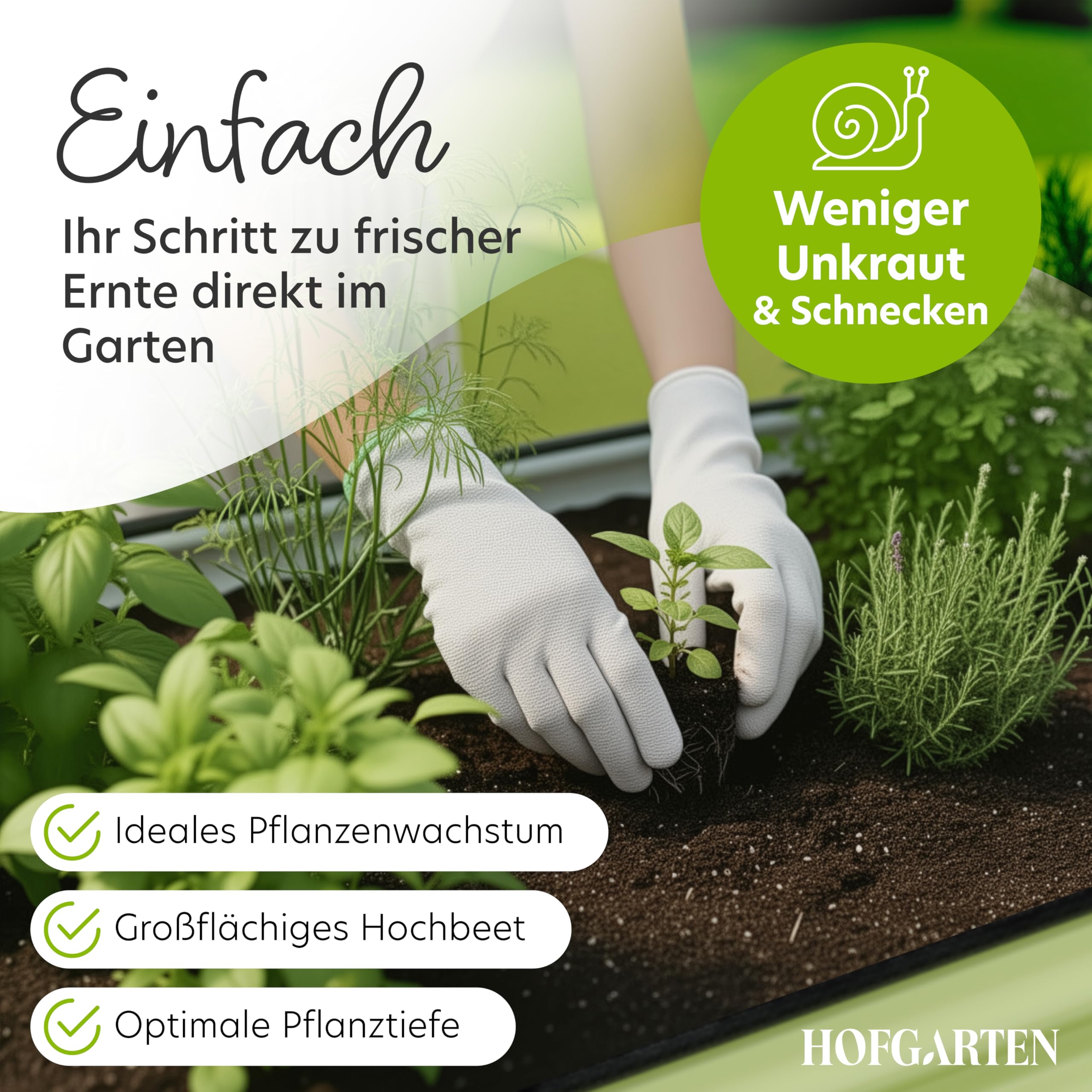HOFGARTEN Hochbeet Metall 200x80x78 cm - Hochwertiges Gartenbeet aus Zn-Al-Mg Stahl - wetterfest & rostgeschützt - Ergonomisches Gärtnern - Modell QuickGrow XL (Salbei)