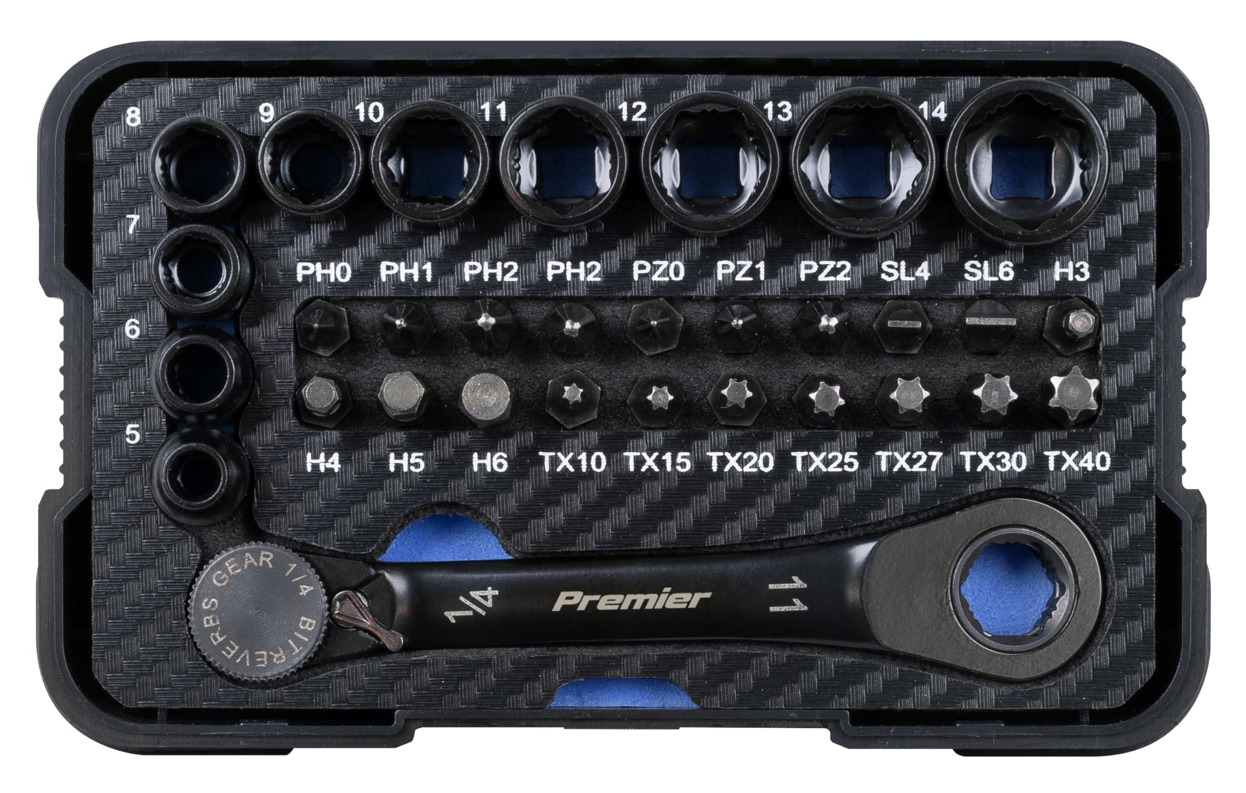 Sealey Premier Black Go-Through Lock-On™ Low Profile Socket & Bit Set 31pc - AK2112 - Image 3