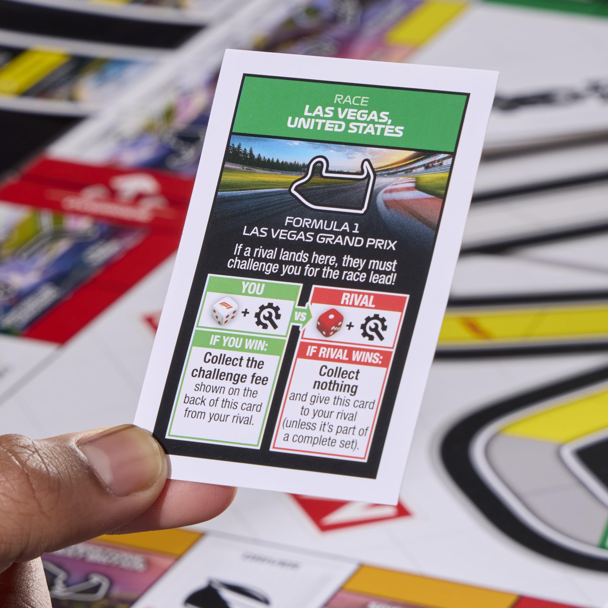 Monopoly Brettspiel F1 Edition, offiziell lizenziertes Formel 1-Spiel, Familienspiele für Kinder, Jugendliche und Erwachsene, 2–6 Spieler, 45 Minuten, ab 8 Jahren, englische Version