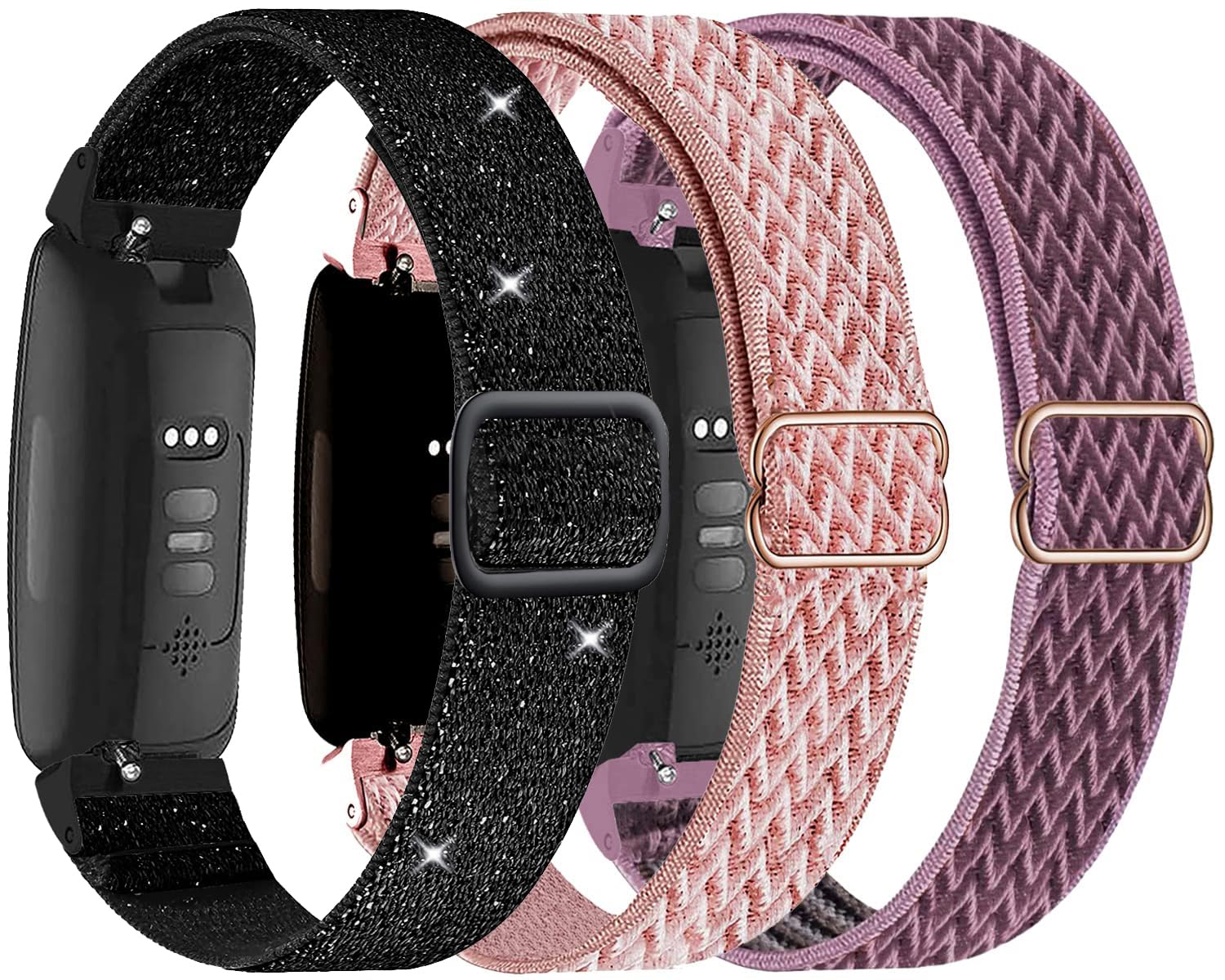 Nigaee Nylon Wristband Compatible with Fitbit Inspire 3/Inspire 2/Inspire HR/Inspire/Fitbit Ace 3/Ace 2, Breathable Adjustable Woven Fabric Wristband Compatible with Fitbit Inspire 3 Men Women, 8,7 — image 1