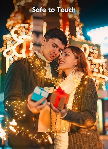 Miniatura 5 de Guirnalda de luces USB enchufables, guirnalda de luces parpadeantes para exteriores con control remoto y temporizador, 10 pies, 200 luces LED