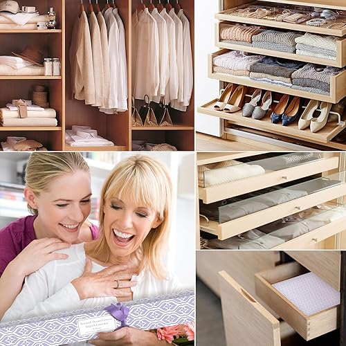 Miniatura 7 de Revestimientos de cajones perfumados de lavanda, 6 hojas de papel fragante no adhesivas para armario del hogar, cajones de aparador, para fragancia