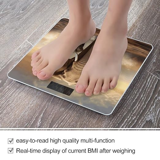 Báscula digital de baño con pantalla LCD grande miniatura 5