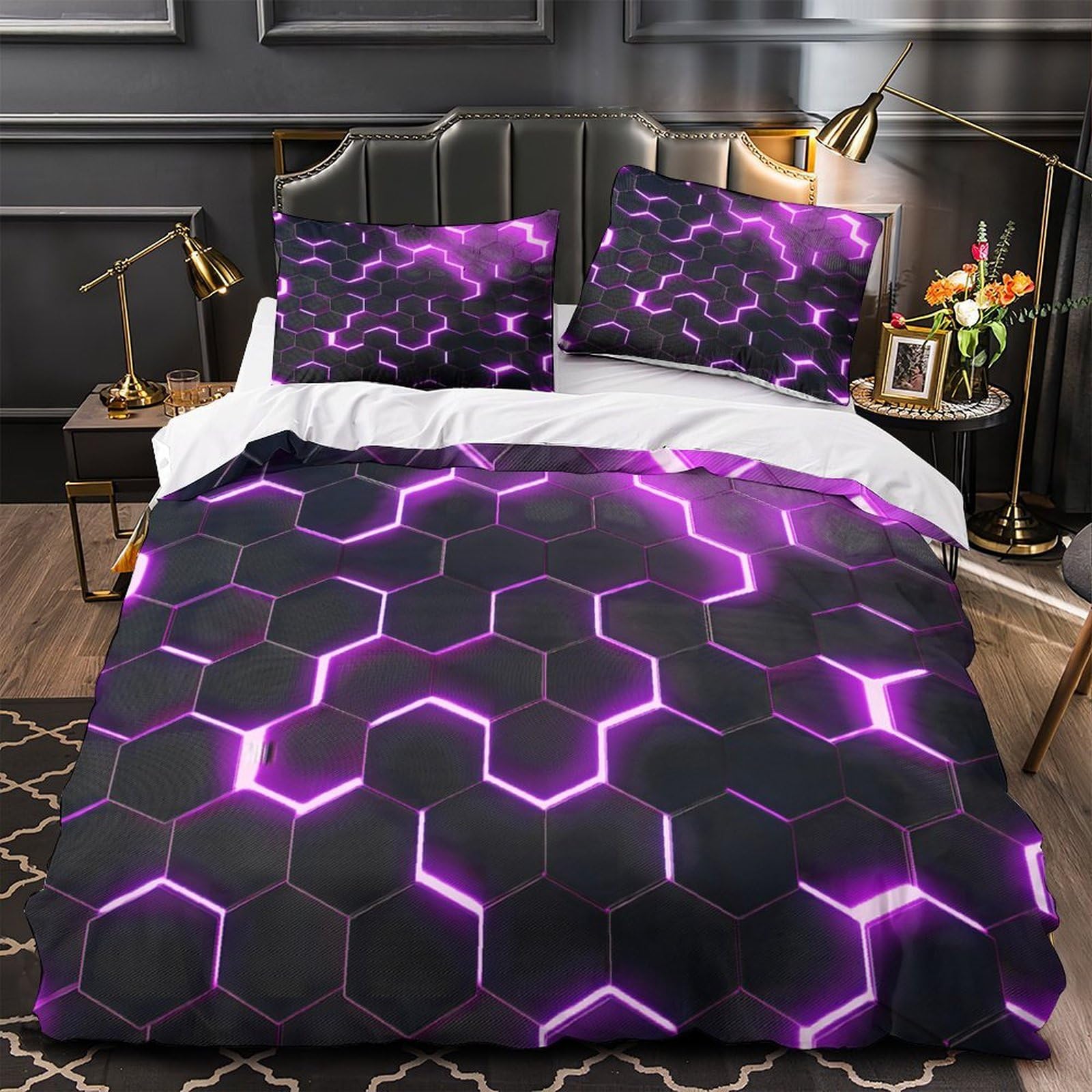 Housse de couette 3D lumineuse pour créer un cocon moderne dans la chambre