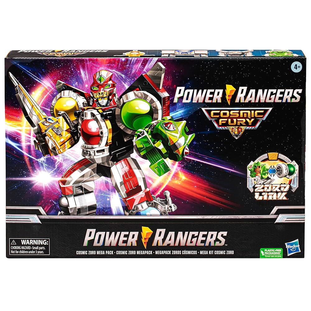 ま*つ様 大獣神似 POWER RANGERS MEGAZORD Power Rangers Cosmic Fury Cosmic Zord Mega Pack, figurines d