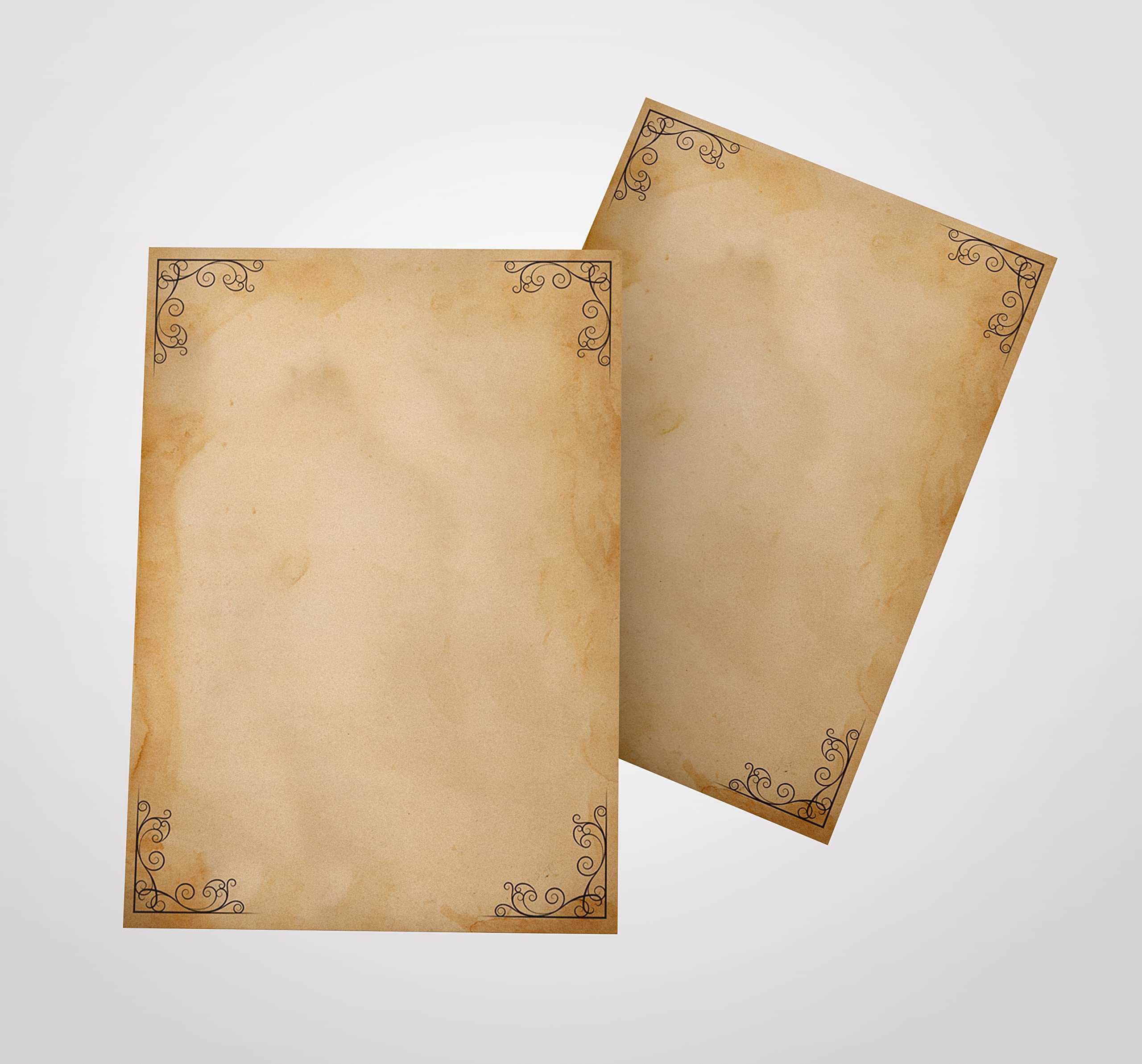 alterEgo Letter Stationery Paper Bundle (A5 Size - 50pcs) Perfect for Writing Poems, Lyrics and Letters with Kraft Envelopes (Papyrus) (With Kraft Envelopes)