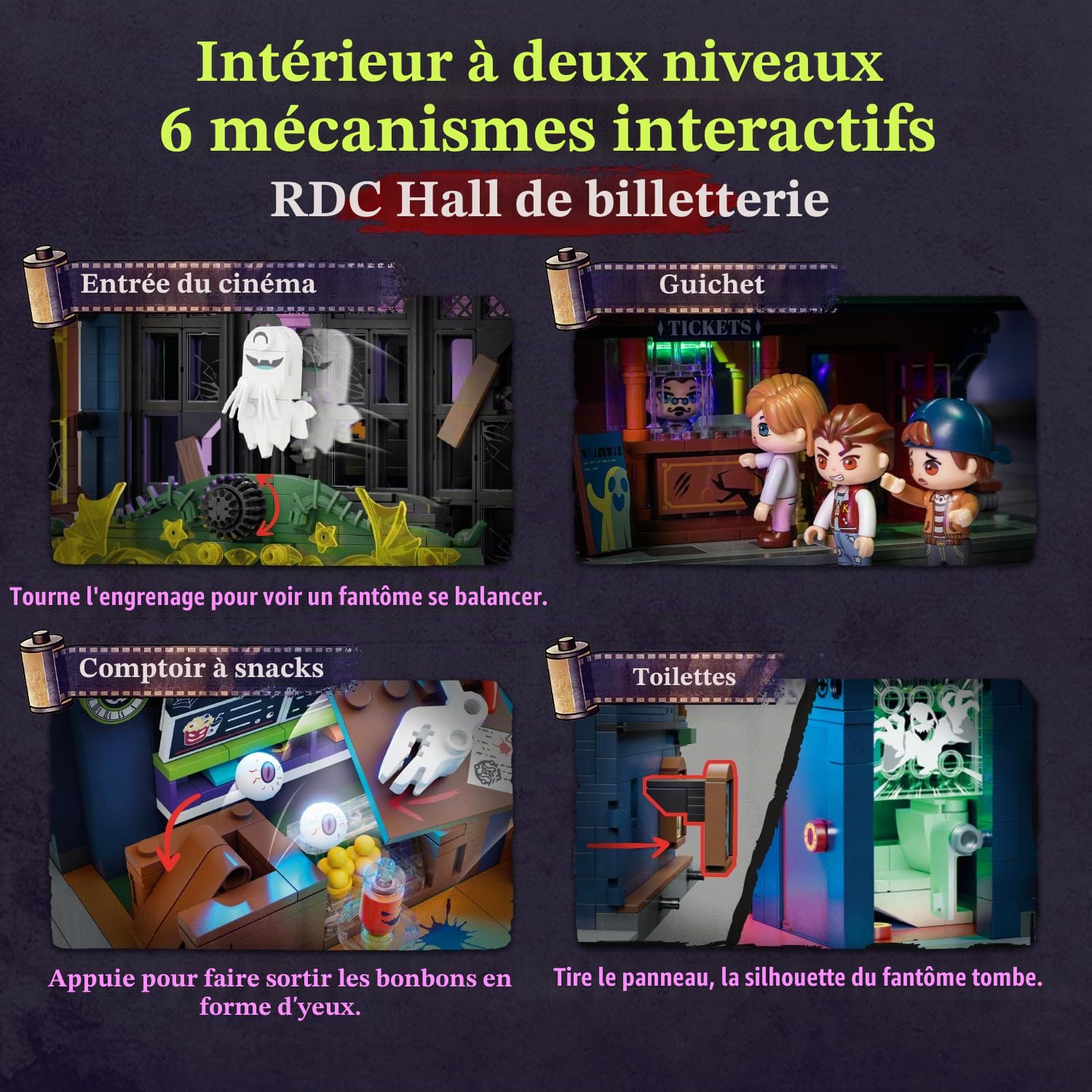 PANTASY Cinéma Hanté, Jeu de Construction d’Horreur pour Adultes