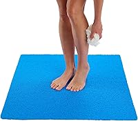 Vista 21 de ENKOSI Alfombra antideslizante para ducha y baño Loofah - Comodidad acolchada suave - Sin ventosas para bañeras lisas o texturizadas - Drenaje