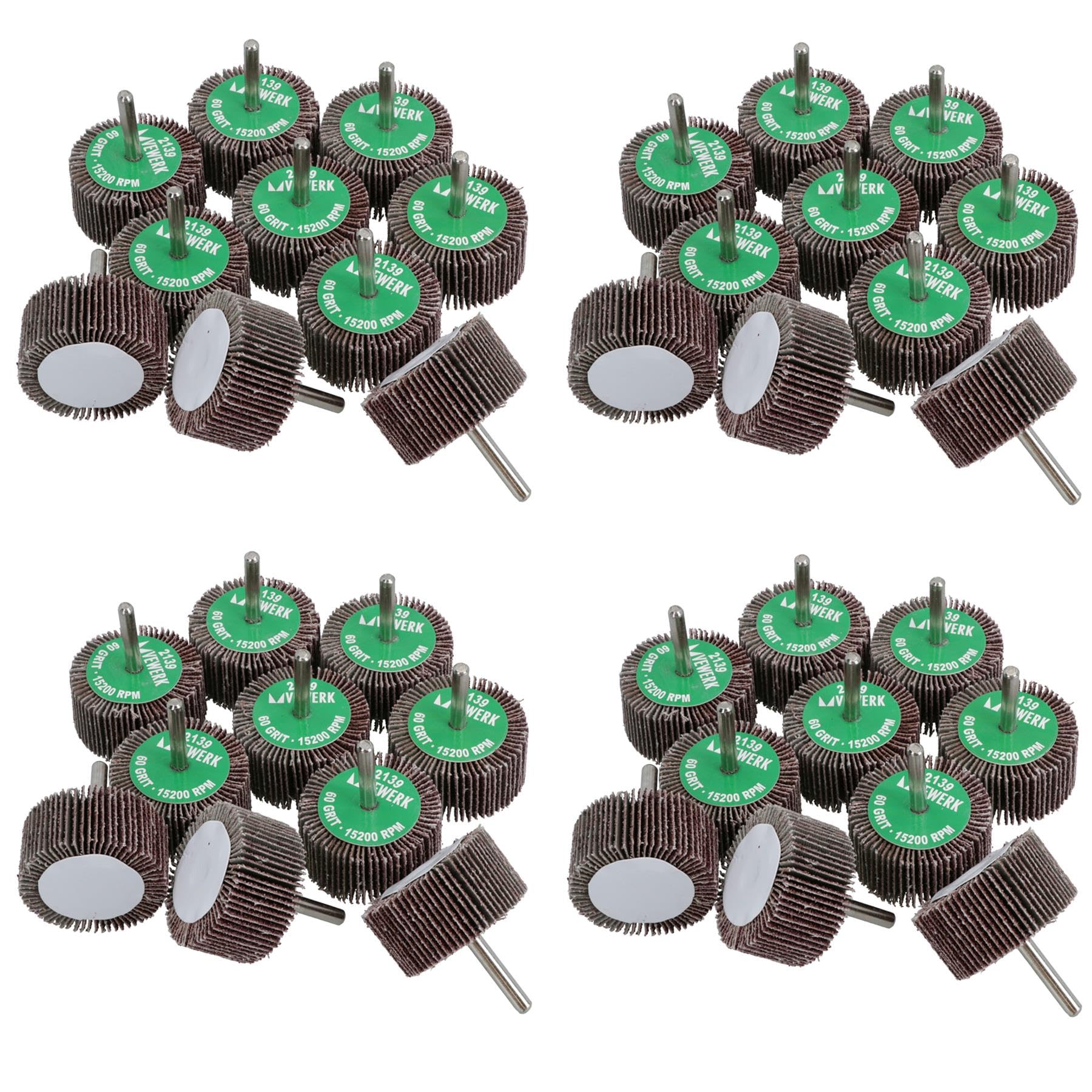 Ab Tools 60 Grit 50Mm Flap Wheel Disc Abrasive Sanding Pads For Drills Grinders 6Mm Shank 40Pc