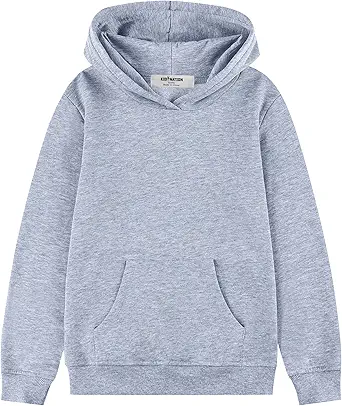 Kid Nation Kids' Soft Brushed Fleece Casual Basic Pullover Hooded Sweatshirt Hoodie for Boys or Girls 4-12 Years