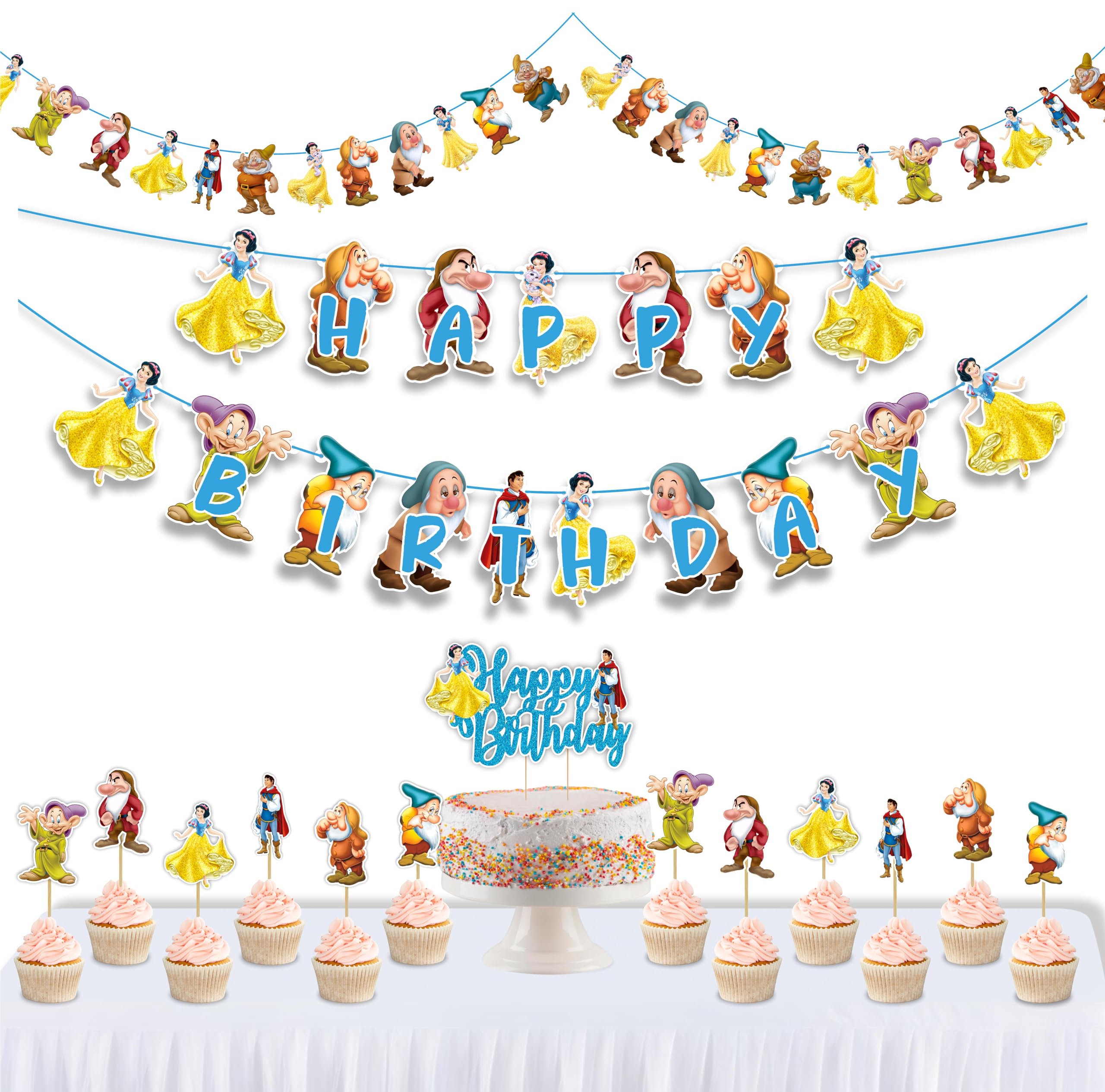 Seyal® Snow White and the Sevn Dwafs Theme Birthday Party Supplies