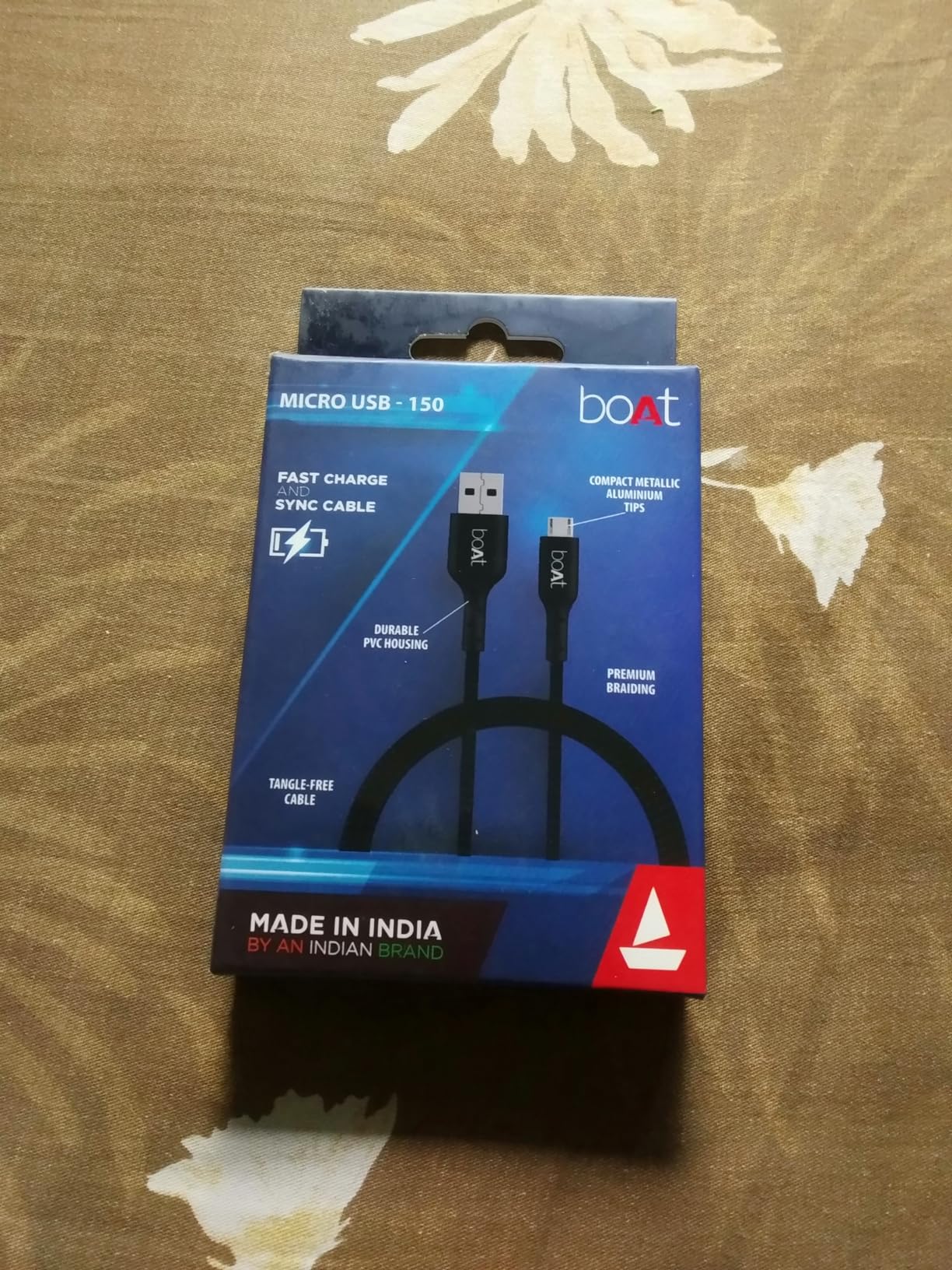 boAt Micro USB 150 Tanglefree, Sturdy Micro USB Cable with 3A Fast