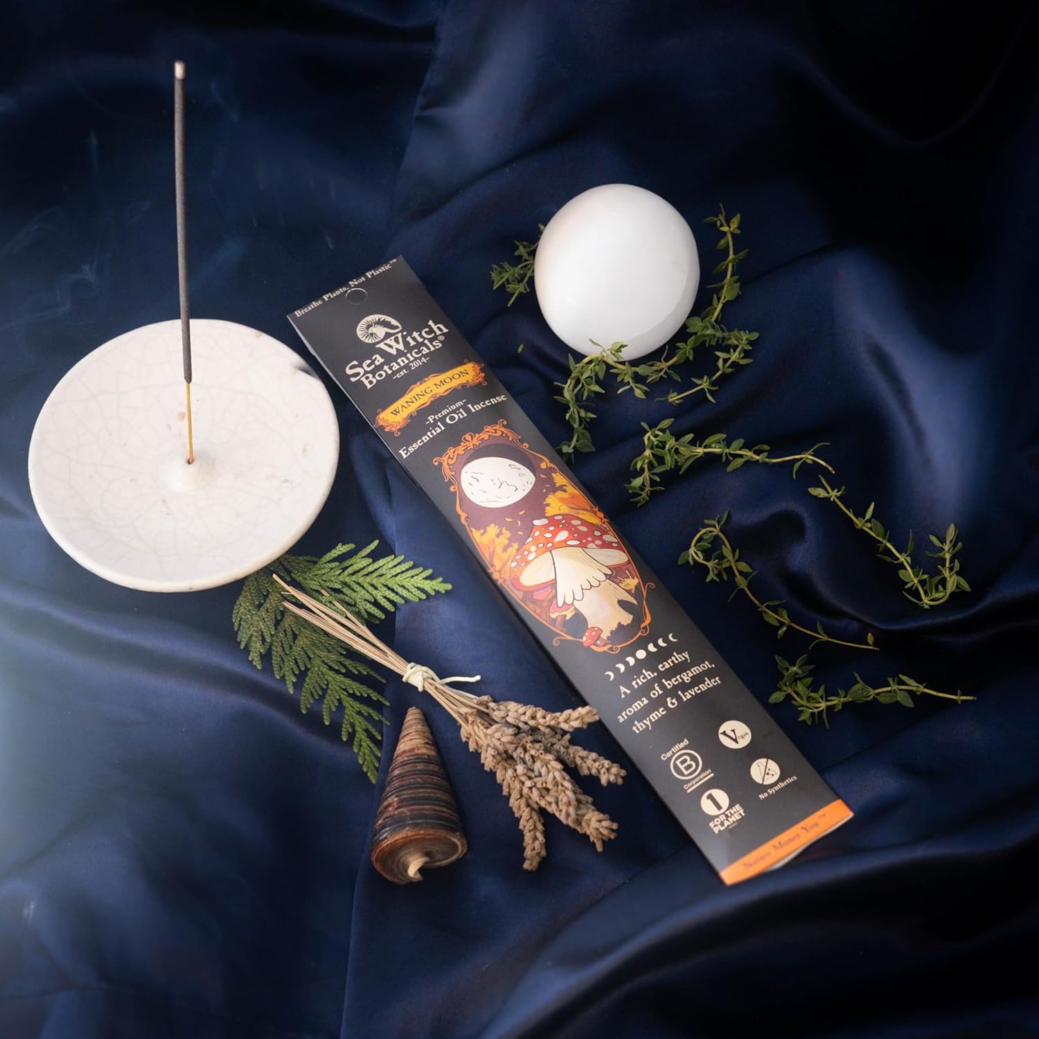 Sea Witch Botanicals Moon Phase Incense Collection | All-Natural Essential Oil Blends | 4 Boxes of 20 Incense Sticks | Non-Toxic | Ritual and Relaxation