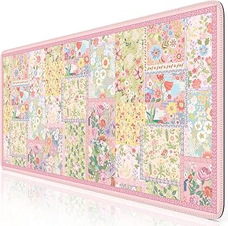 iCasso Pink Floral Desk Mat: Large Anti-Slip Mouse Pad for Keyboards - Related Product | iCasso