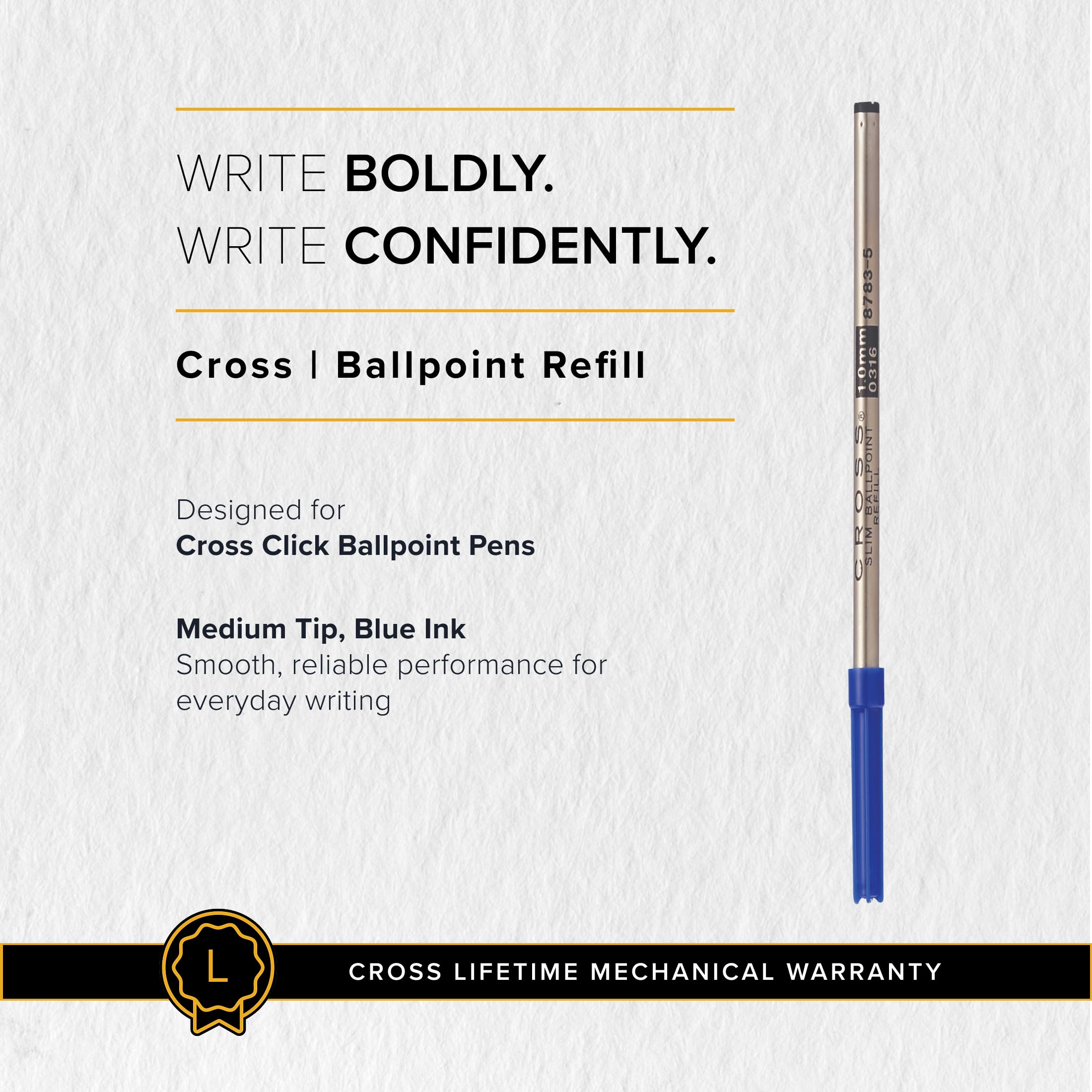 Cross 87835 Slim Tükenmez Refil Mavi Medium Uç