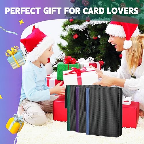 Miniatura 5 de 9 Pockets Trading Card Binder with Sleeves Card Organizer, 900 Double Sided Pocket PU Card Collection Binder, Baseball Binder,for Sports Card, MTG,