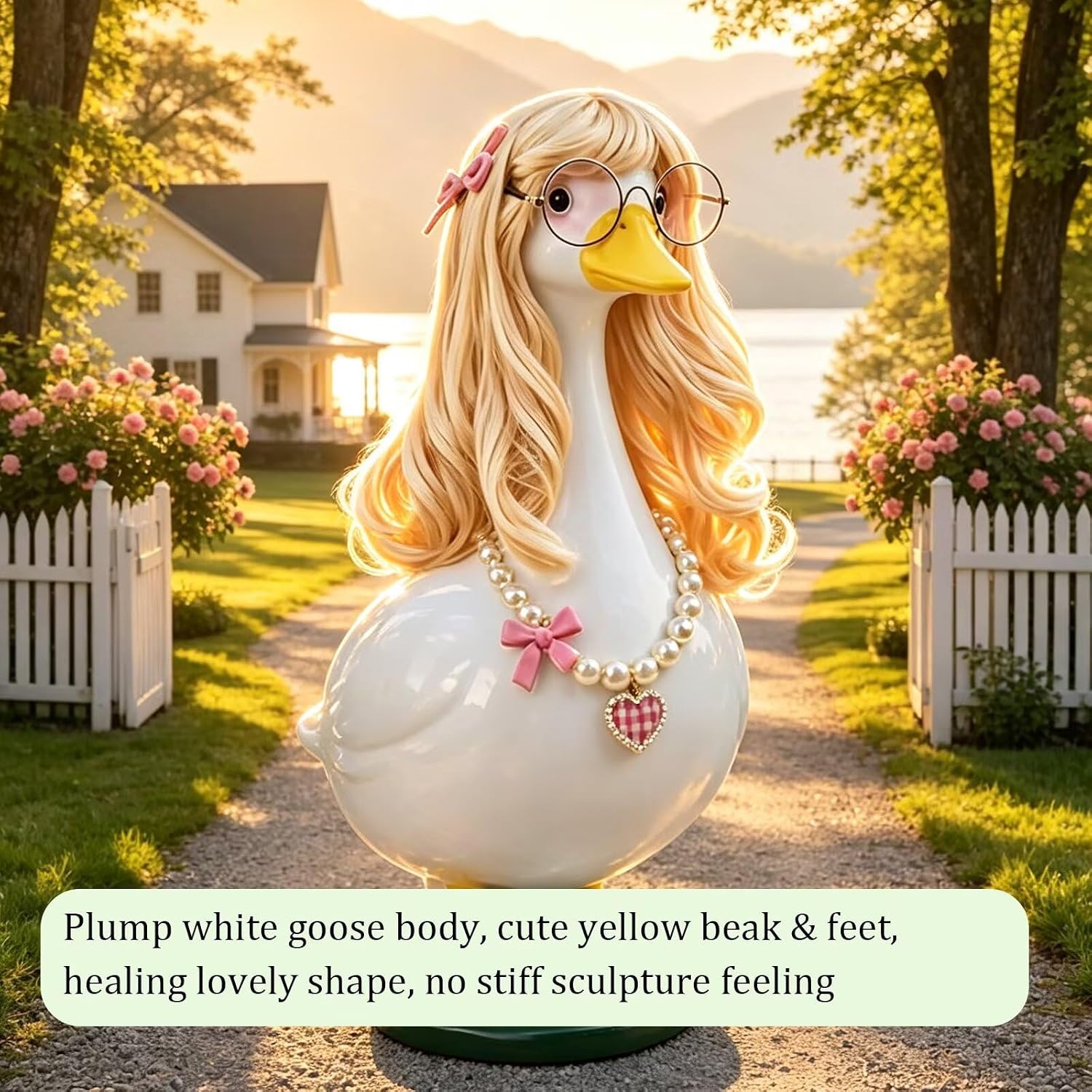 Blonde Wig Princess Porch Goose Outfit for 23 Inch Statue Accessory image 3
