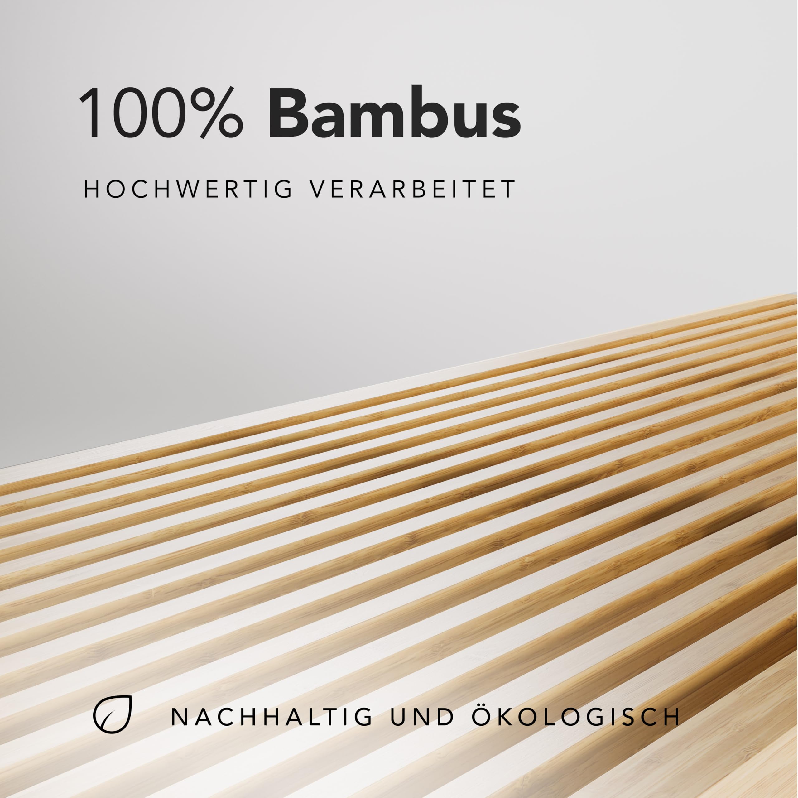 NewHabitat Sitzbank aus Bambus – Stilvolle Sitzbank für Flur, Esszimmer, Schlafzimmer & Badezimmer – Hochwertige Garderobenbank Holz (90x43x33cm)