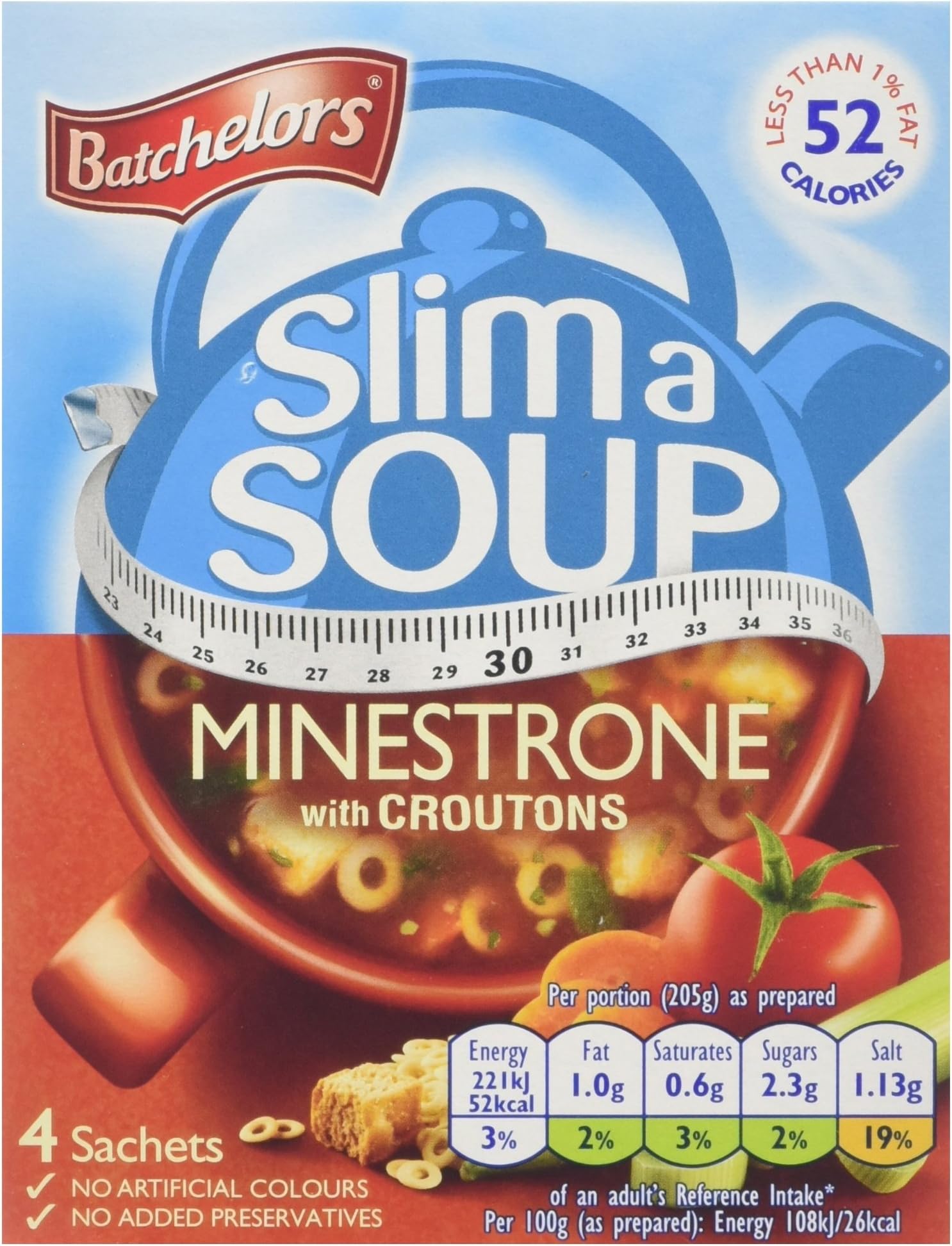 Minestrone Slim A Soup, 61g