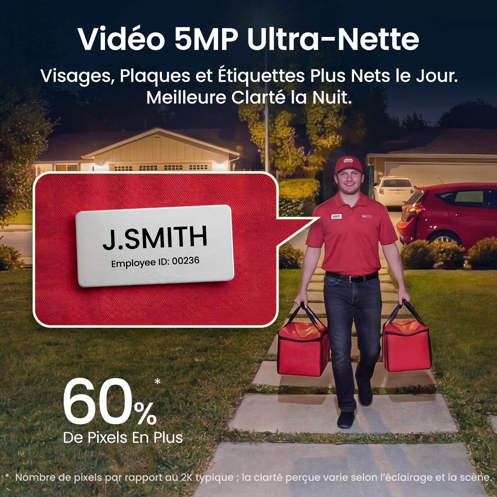 aosu 3K Sonnette sans Fil avec Caméra Etanche avec Pile Radar PIR détection | Sans Abonnement Requis, Autonomie 180 Jours, Wi-Fi 5G & 2.4 G, Angle 166° Voir Plus, Vision Nocturne IR, pour la Maison