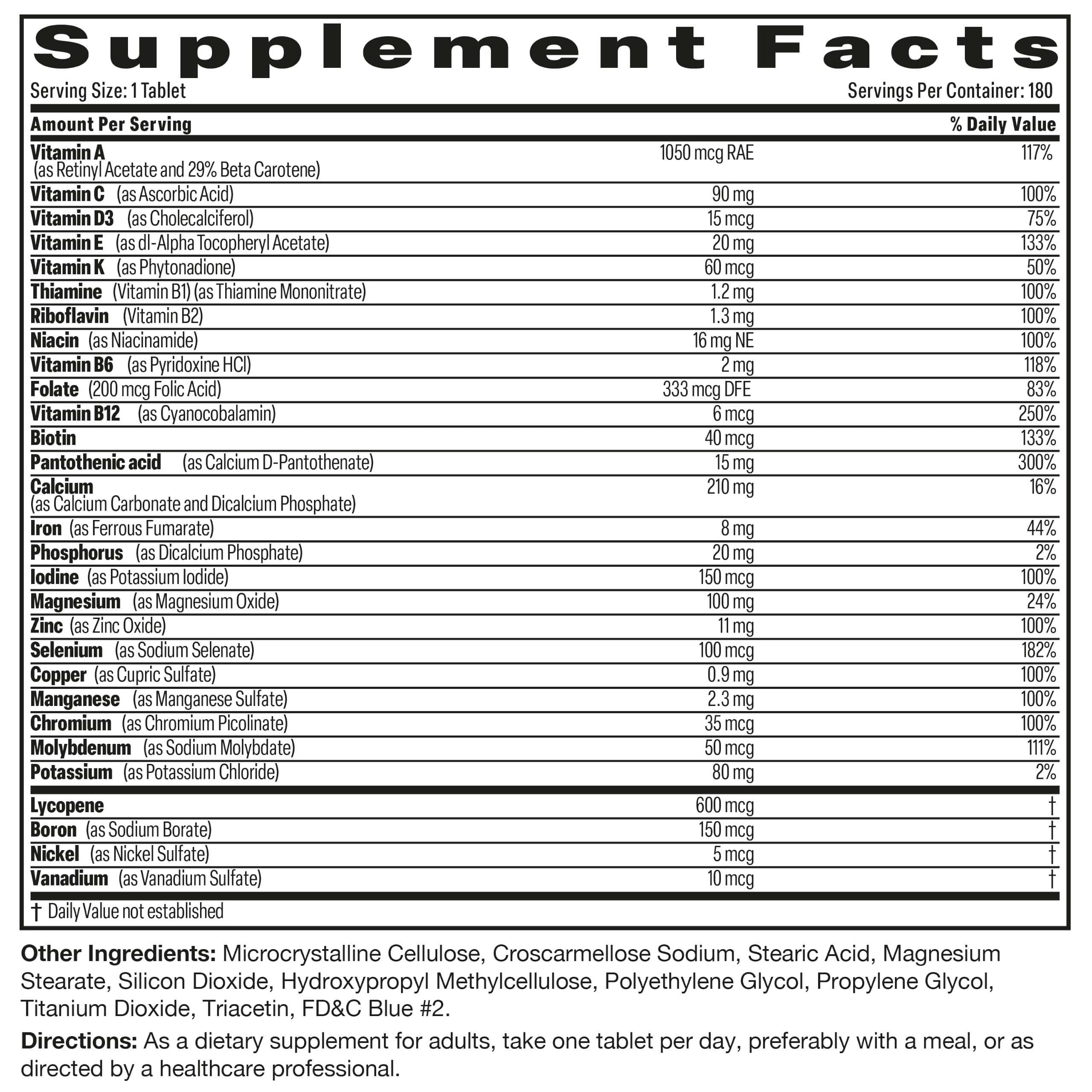 Bronson ONE Daily Men's Complete Multivitamin Multimineral, 180 Tablets — Amazon image 8