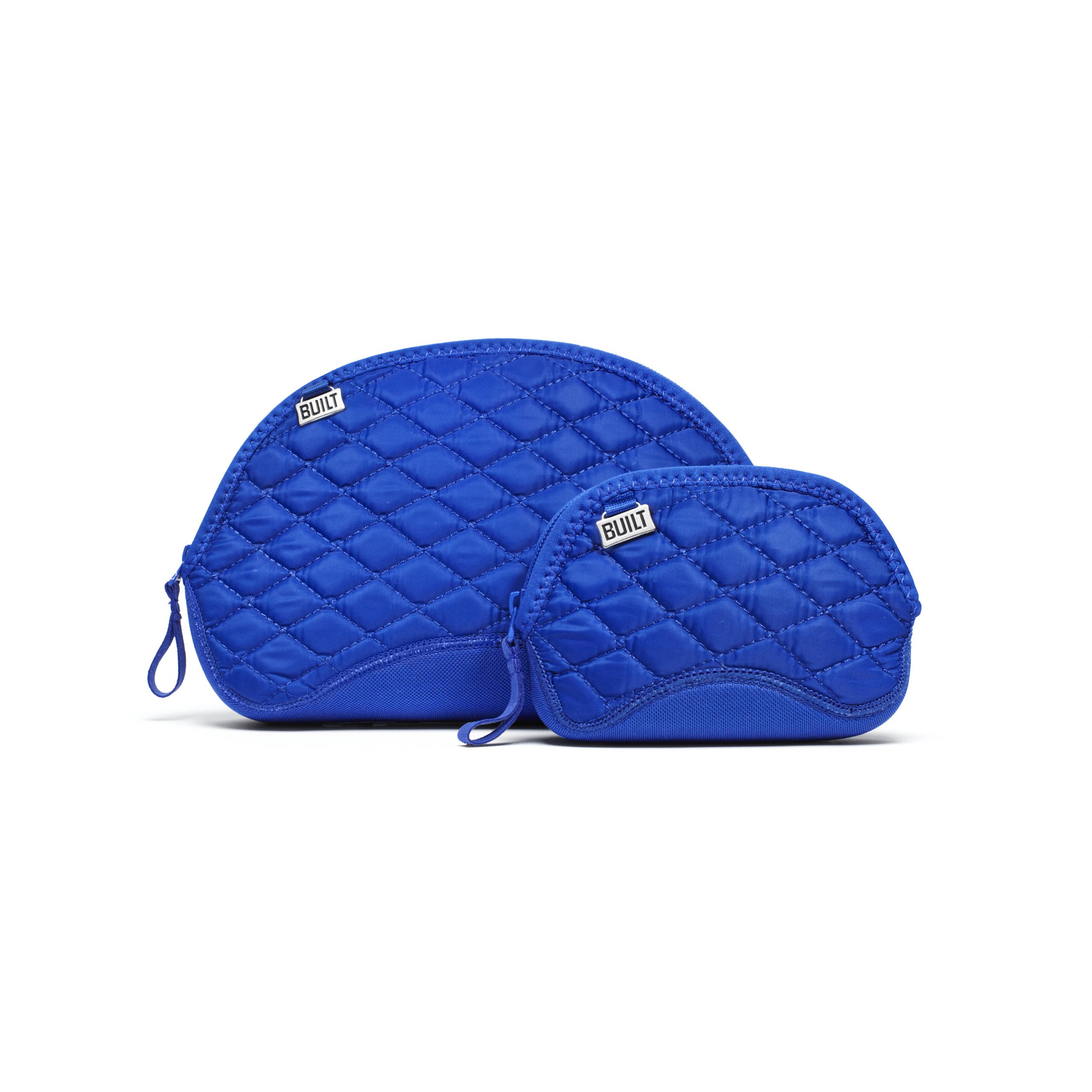BUILT Ny Gramercy Collection Cosmetic Bags, Set of 2, Sapphire Blue