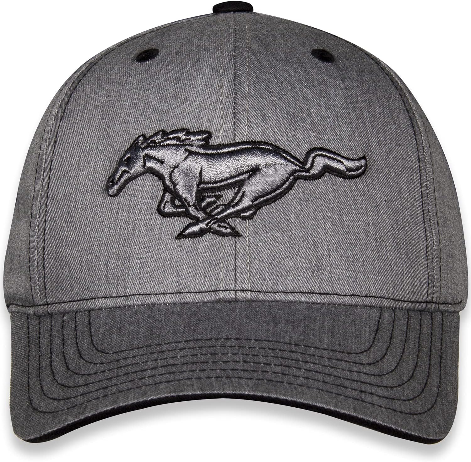 Ford Mustang Baseball Cap for Men - Logo Car Racing Hat Heather Gray, One Size