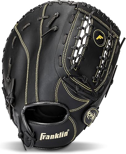 Franklin Sports Field Master Baseball + Softball Glove - Field Master Adult + Youth Baseball + Softball Mitt - Men's + Women's Gloves - Right Hand