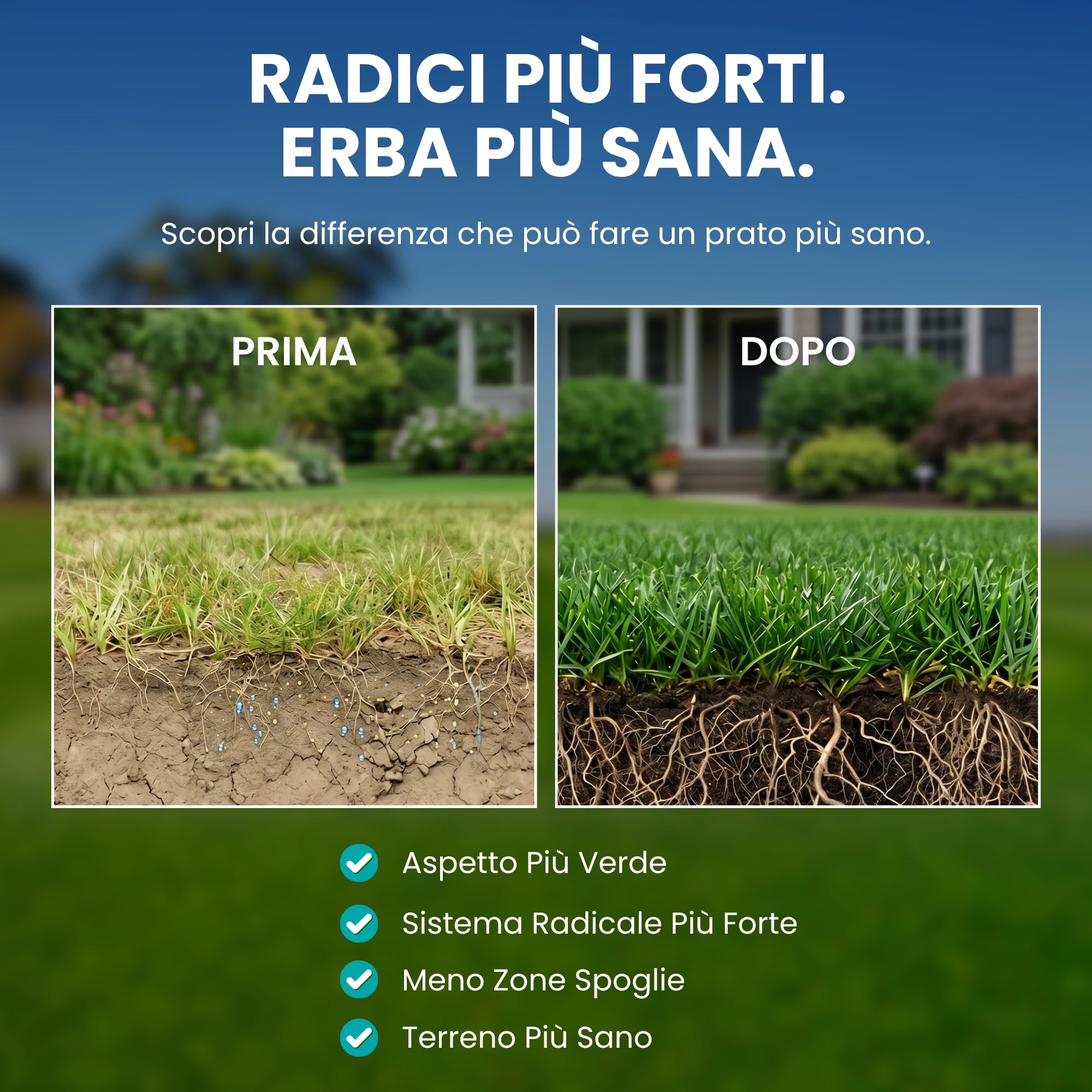 LERAVA BIOGREEN Concime per Prato Biologico (9 kg) - Fertilizzante Rinverdente Starter Granulare da Letame - con Microrganismi Attivi - Copre 225 m² - Sicuro per Animali Domestici
