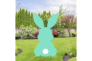 Large Easter Bunny Yard Signs with Stakes for Outdoor Decorations