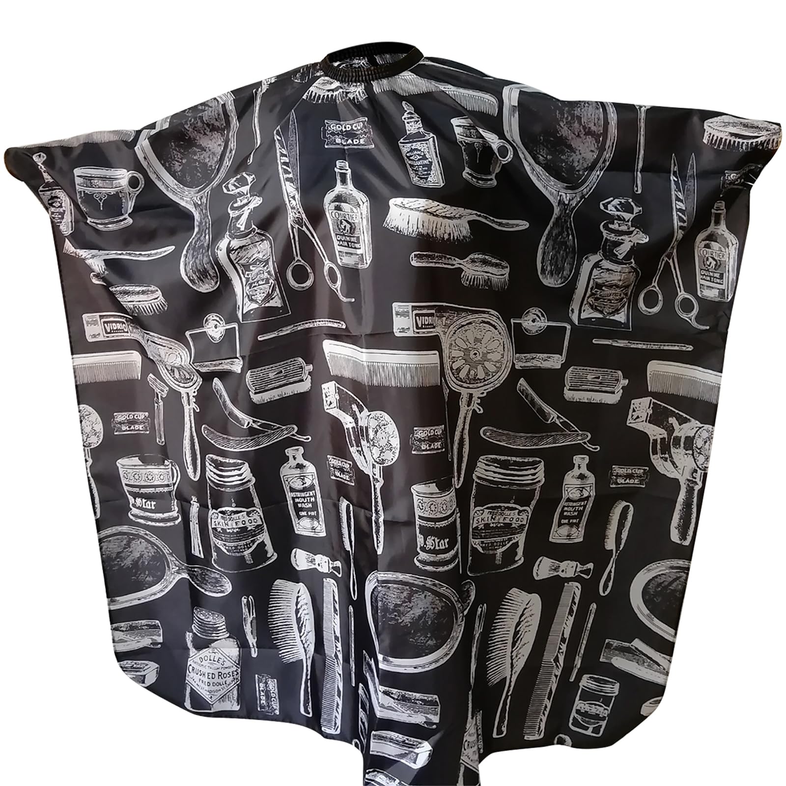 Volumoon Capa de peluquería profesional, capa de peluquería para el pelo, capa de corte de pelo con cierre de gancho, capa de corte de pelo impermeable, capa de corte de peluquería para hombres y