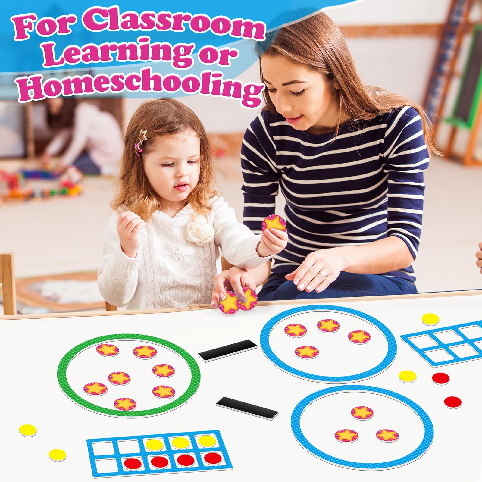 Torlam Magnetic Number Bonds & Ten Frame Set, Kindergarten, Preschool, 1st Grade Classroom Must Haves, Addition and Subtraction Kids Math Games for Whiteboard - Image 6