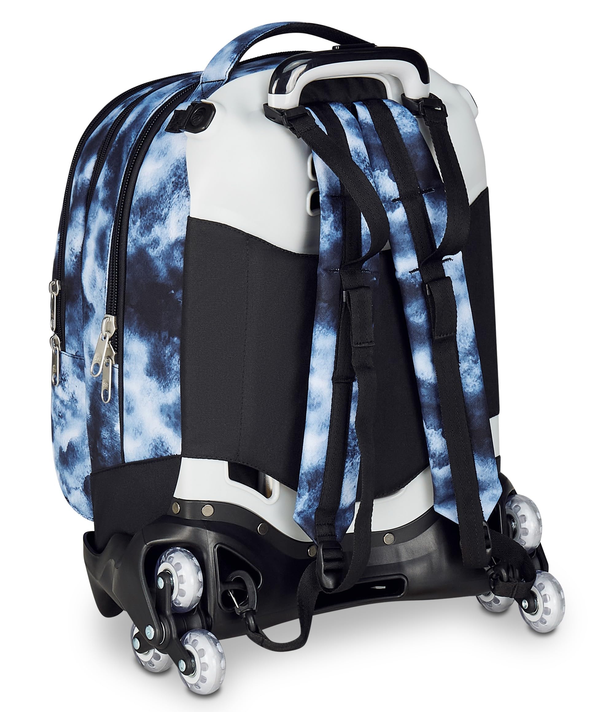 Seven Trolley Scuola Jack 3 Ruote Detach, Grigio, Zaino Con Carrello Sganciabile, 37 L, Tasca Borraccia, Zainetto Staccabile, Multiuso e Spazioso, Scuola Elementare e Media, Zaino Bambino