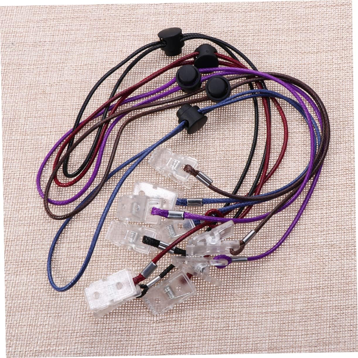 5pcs Napkin Clip Napkin Bib Chain Flexible Lanyard for Clinic Modern Chains