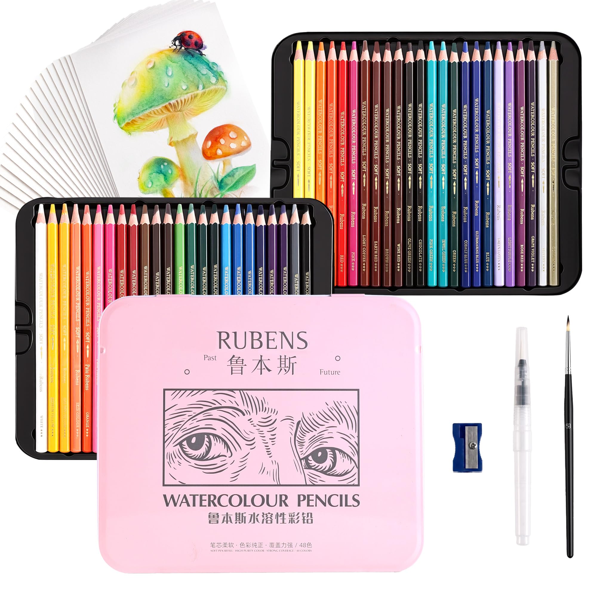 71 PCS Artist Watercolor Pencils Kit for Adult Drawing