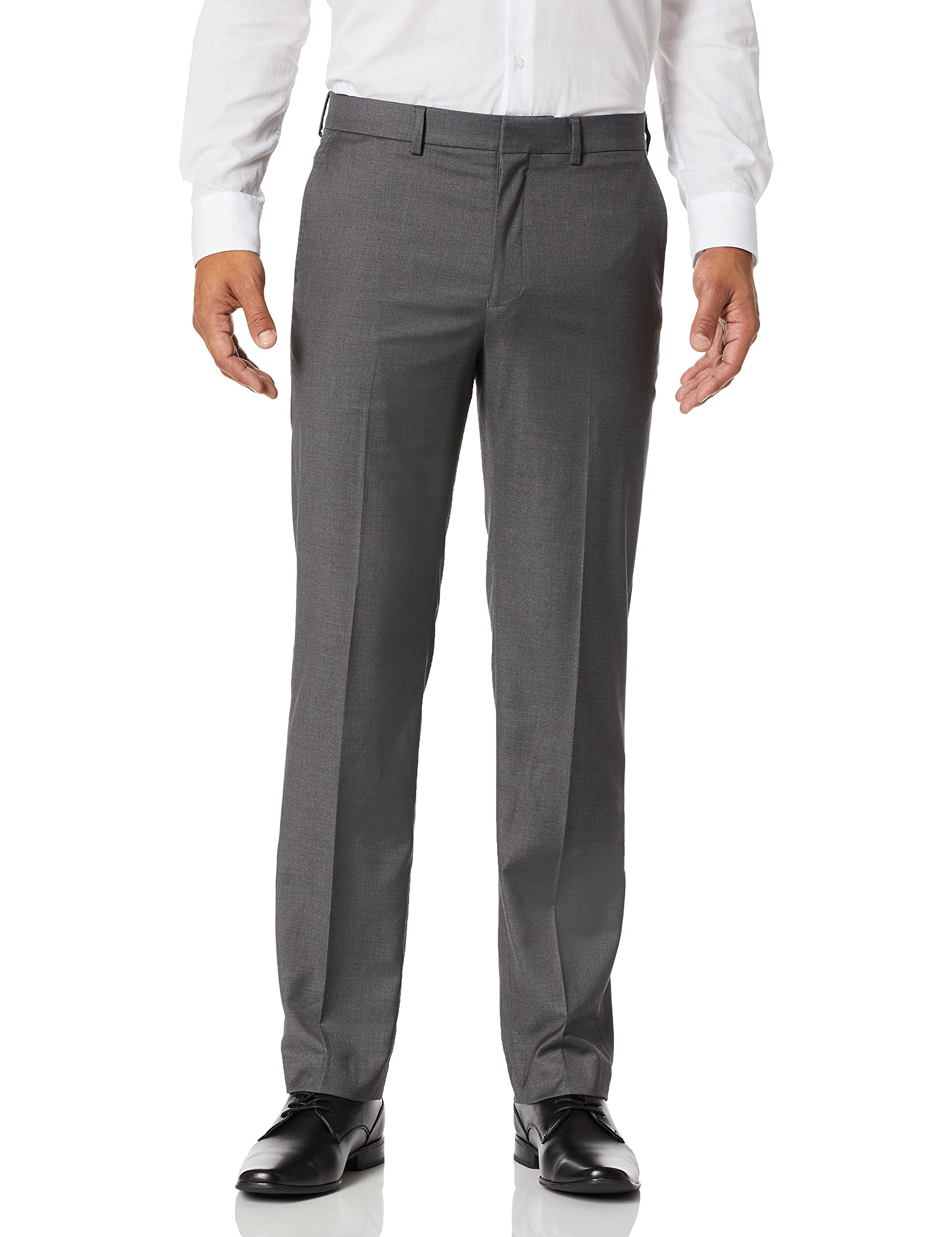 Dockers Men's Signature Slim Fit Dress Pant with Stretch, Medium Gray, 33x32