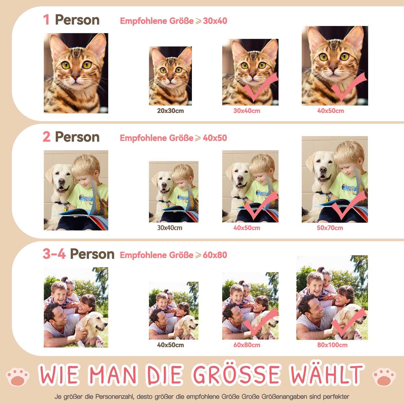 UM UPMALL Diamond Painting Bilder Eigenes Foto -Diamond Painting Personalisiert,Bild Diamant Painting Full Drill Home Decor,Mehrere Größen, Diamant Runder | Quadratischer 50x100cm