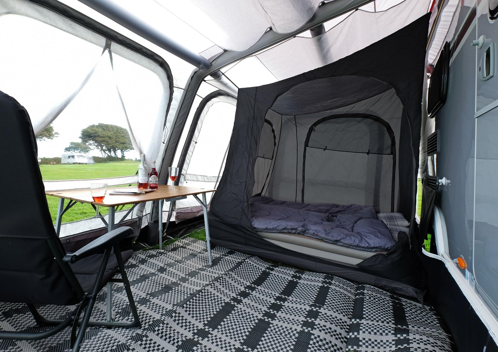 Vango Caravan Awning Bedroom Midnight - BR002 - Midnight fabric Peace and Privacy