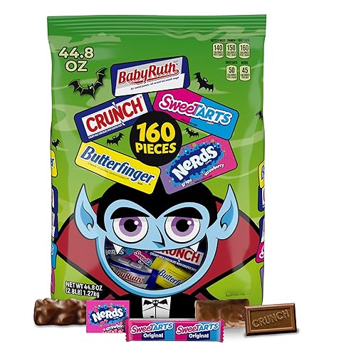 Butterfinger, CRUNCH Baby Ruth, Nerds, SweetTarts, Minis, Fun Size Assorted