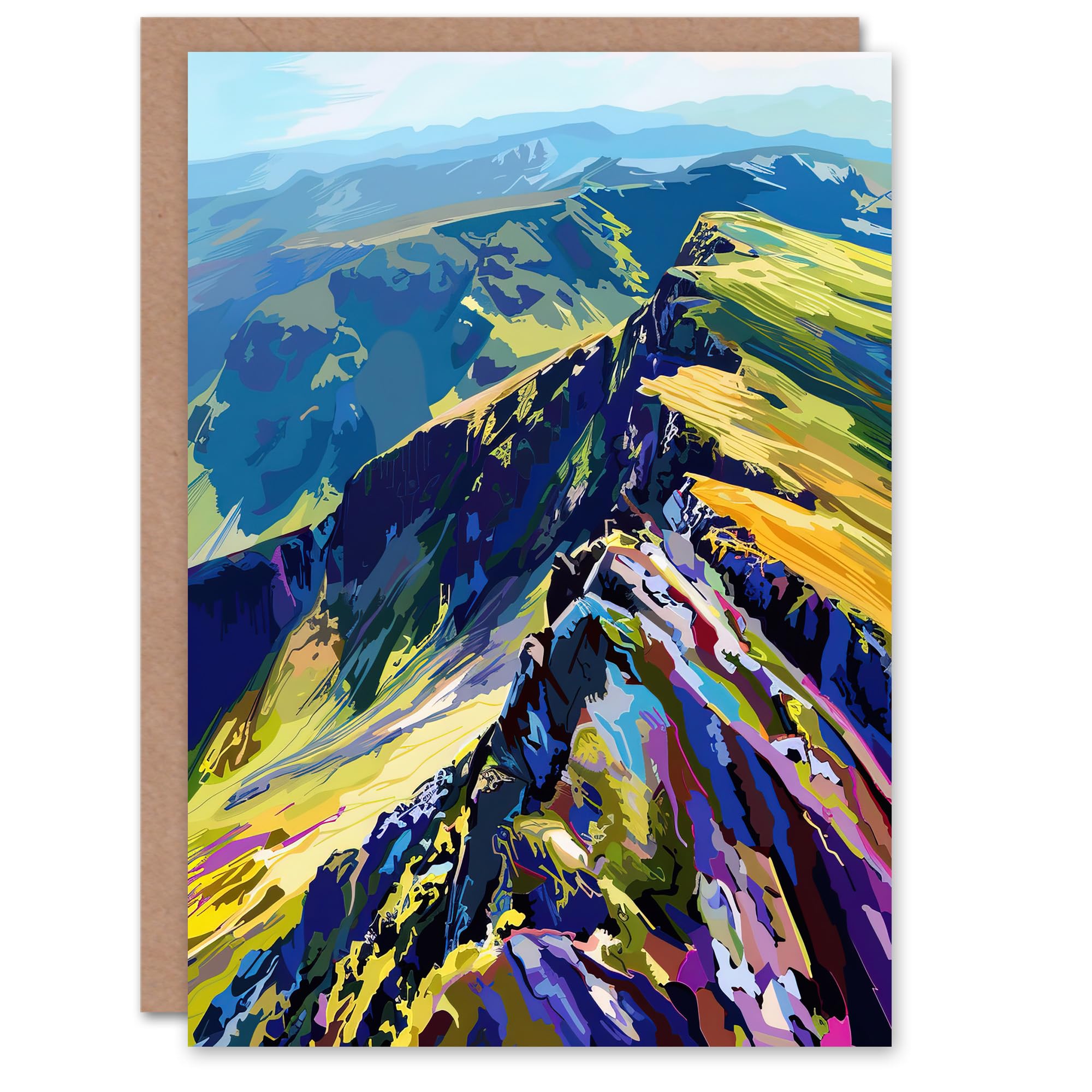 Personalised Cairngorm Mountains Scottish Highlands Landscape Blank For All Him Or Her Art Birthday Greeting Card