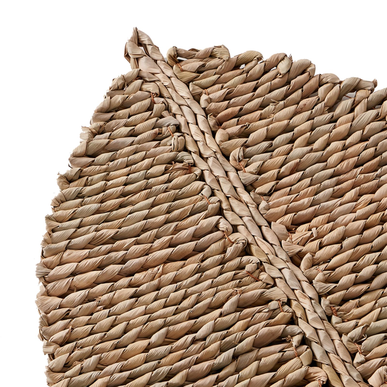 GrassWoven Placemat, Leaf Shape Placemats Grass Farmhouse 1/4/6/8pcs Multiple Sizes(8pcs,24x16cm(9.4x6.2in))