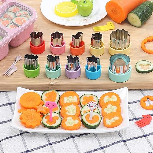 Miniatura 4 de Sandwich Cutter and Sealer Set,14 Pcs Sandwich Maker Bread Cutters DIY Cookie Cutters Fruit Vegetable Cutter Shapes for Kids Boys & Girls Bento
