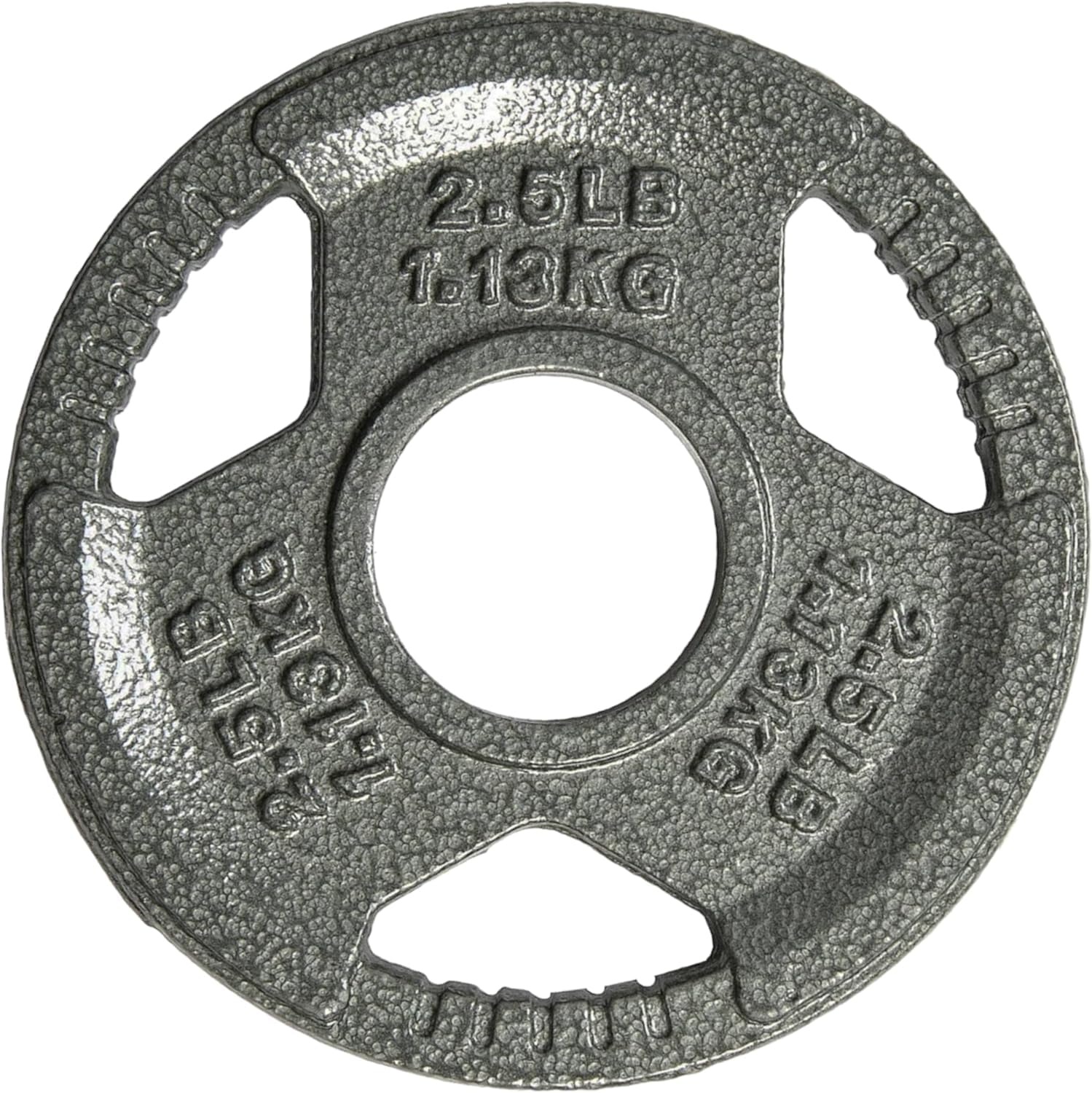Yes4All Tri-Grip Handles Olympic Weight Plates/Cast Iron Weight Plates, Suitable for Barbell Exercises, Strength, Flexibility Training - 2.5LB (Single)