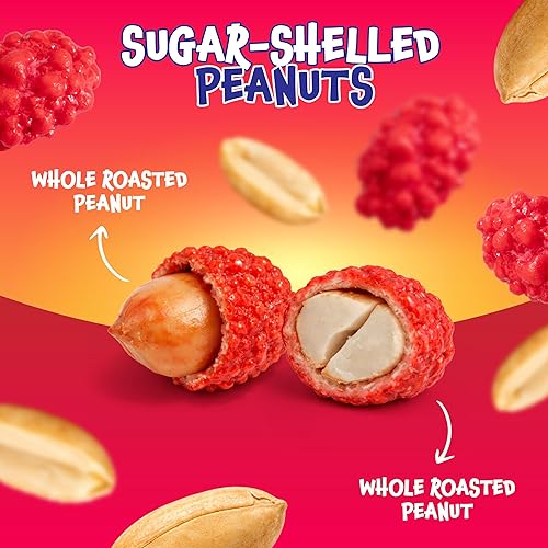 Miniatura 4 de Cacahuetes quemados franceses – Paquete a granel de 2 libras – Cacahuetes recubiertos de caramelo antiguo – Caramelo nostálgico rojo para bufés,