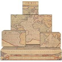 Vintage Retro World Map Wrapping Paper, Antique Vintage Ancient Retro World Map Sailing Map Kraft Gift Wrap 6 Sheets Folded Flat 20x29 inches per Sheet for Traveller Libraries Bookcover Birthday
