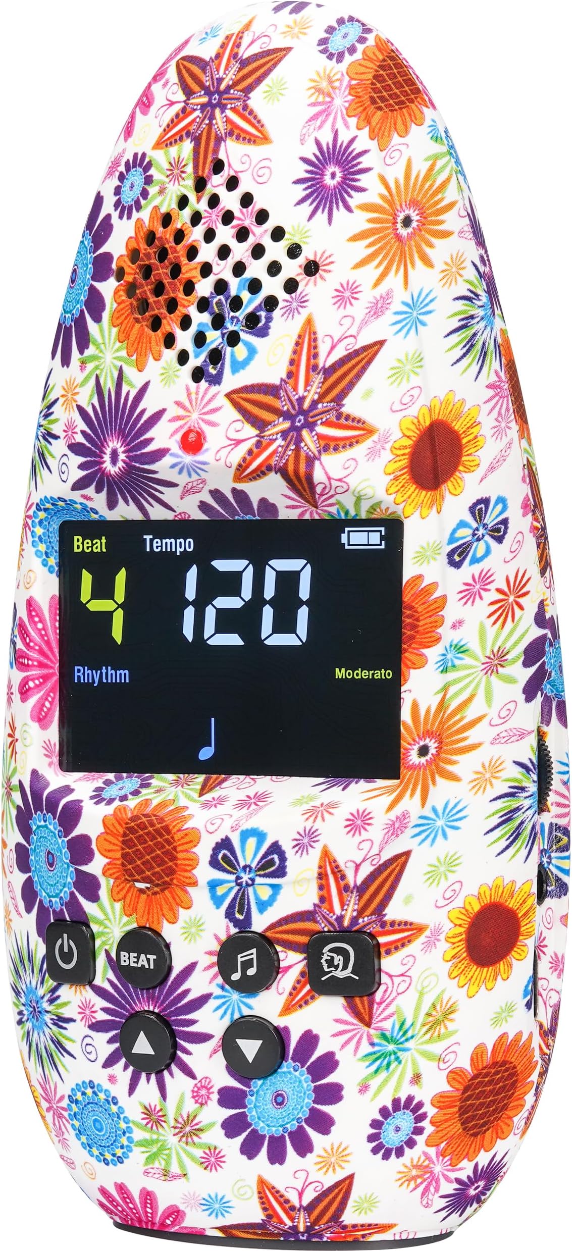 Sondery Metronome Digital Rechargeable Vocal Big Sound with Color Screen USB Headphone Jack, Colorful Pattern Designs Art Series Bulletome for Guitar Drum Piano and All Instruments Play Coach