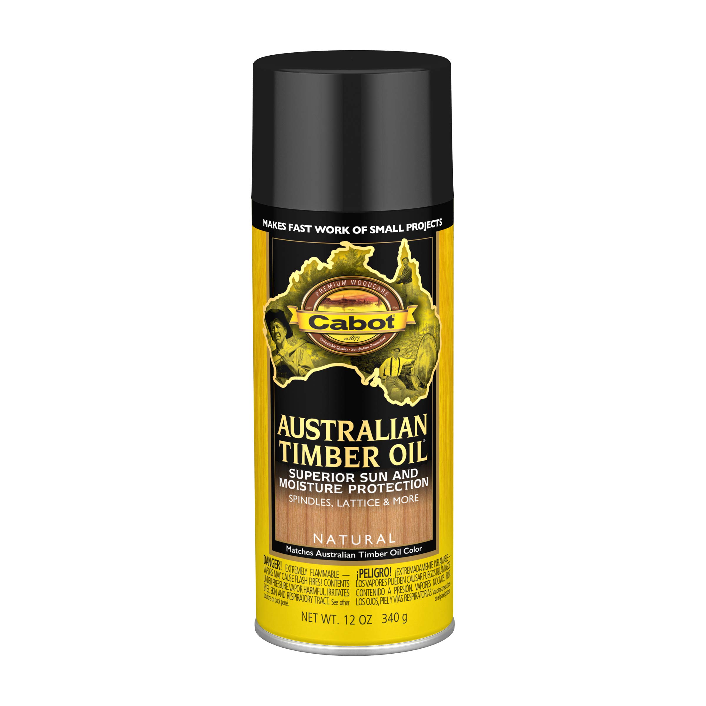 Cabot Australian Timber Oil Wood Stain and Protector, Natural, 12 oz Aerosol Can