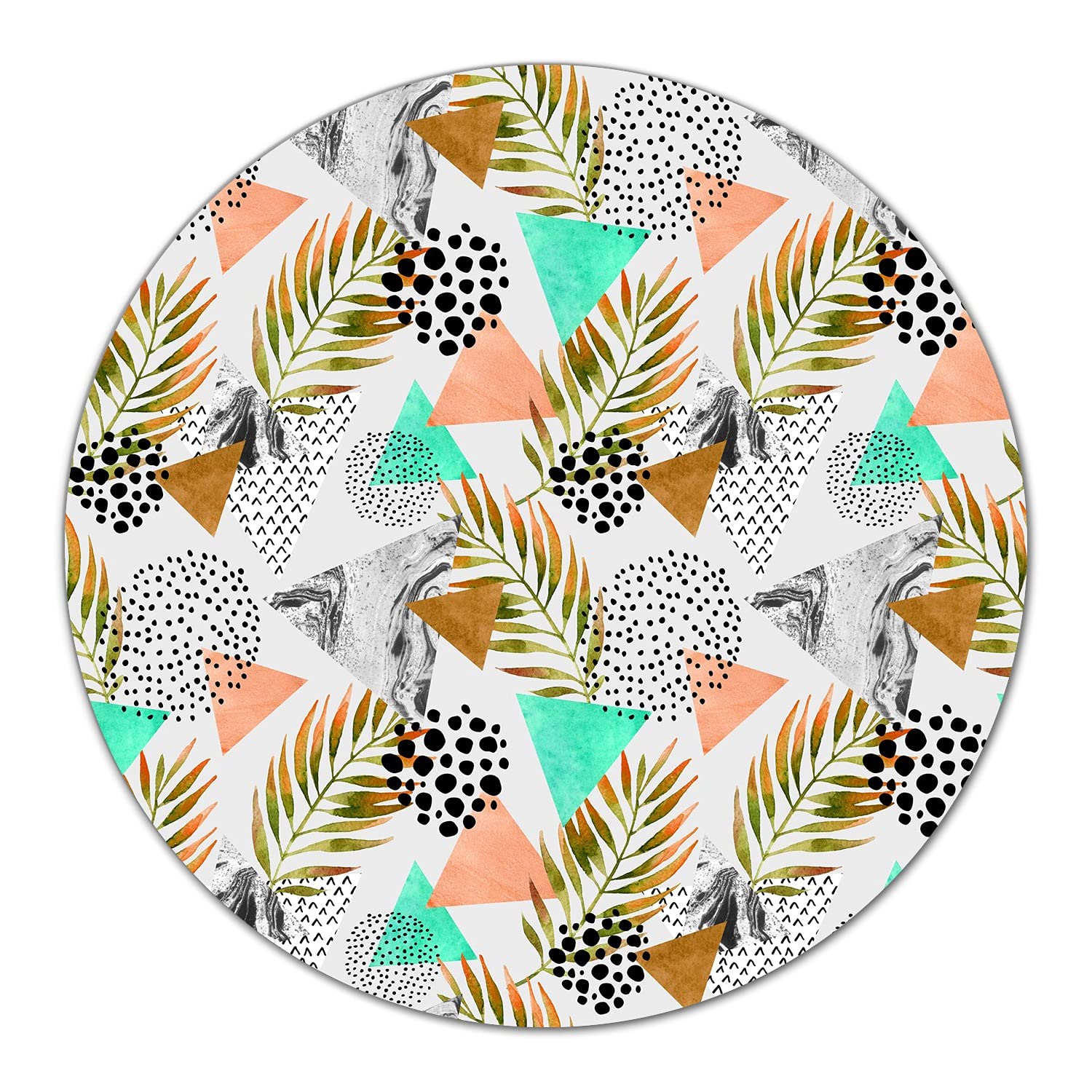 Coloray Glas Schneidebrett 40cm Herdabdeckplatte Servieren von Speisen Spritzschutz Glasabdeckplatte Gehärtetes Glas Induktionsherdabdeckung - Abstrakte Palmenblatt Pastellfarben.