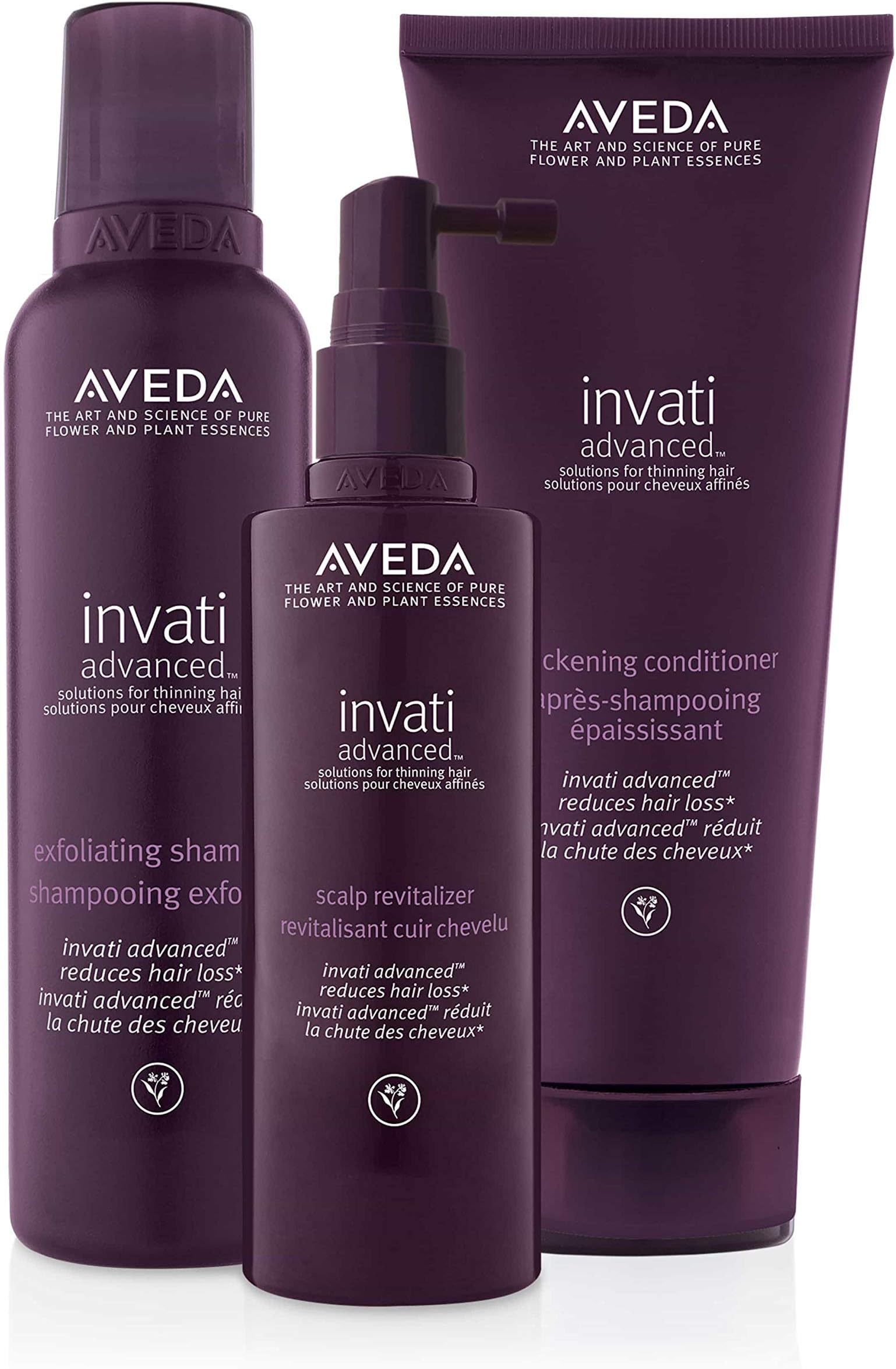 Aveda Invati Advanced Shampoo 6.7 Ounce, Conditioner Scalp Revitalizer 5 Ounce, Lavender, 1 Count, 11.7 Ounce