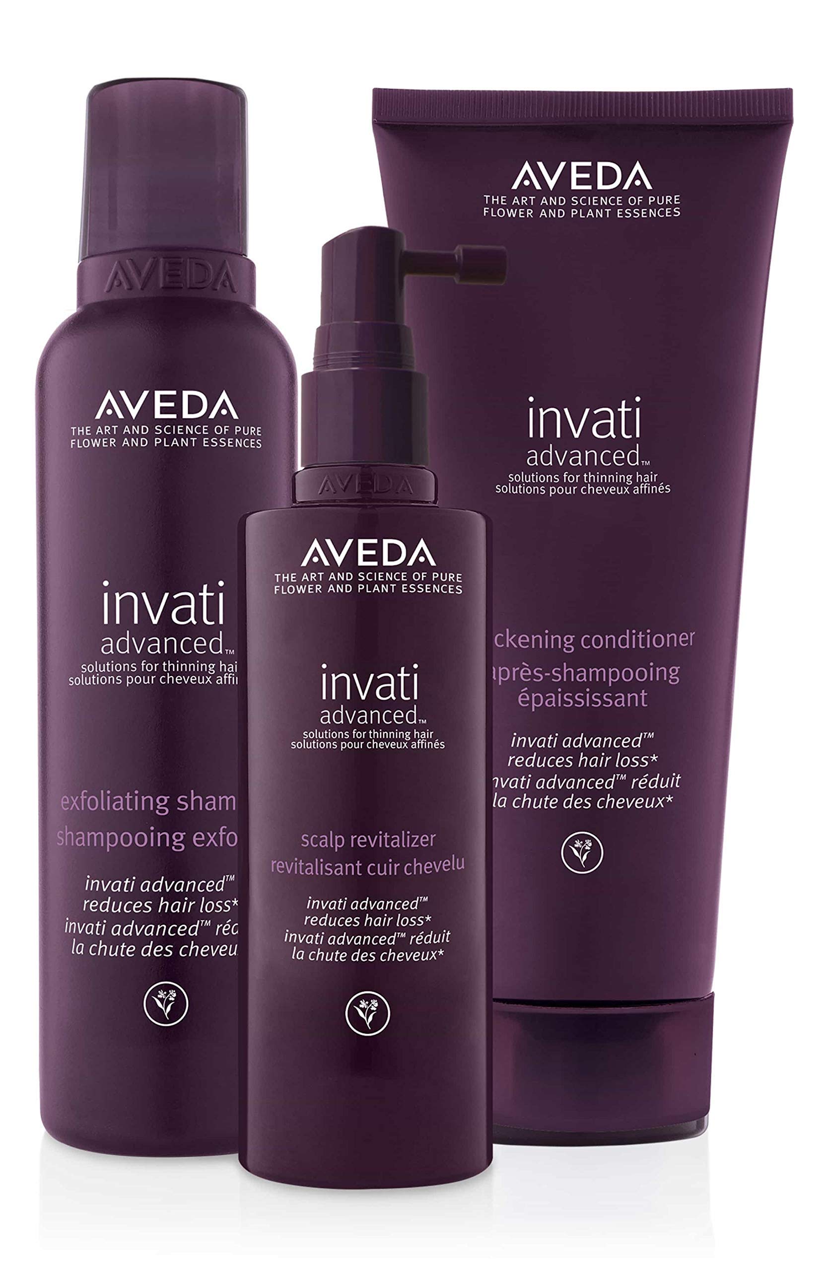 Aveda Invati Advanced Shampoo 6.7 Ounce, Conditioner Scalp Revitalizer 5 Ounce, Lavender, 1 Count, 11.7 Ounce